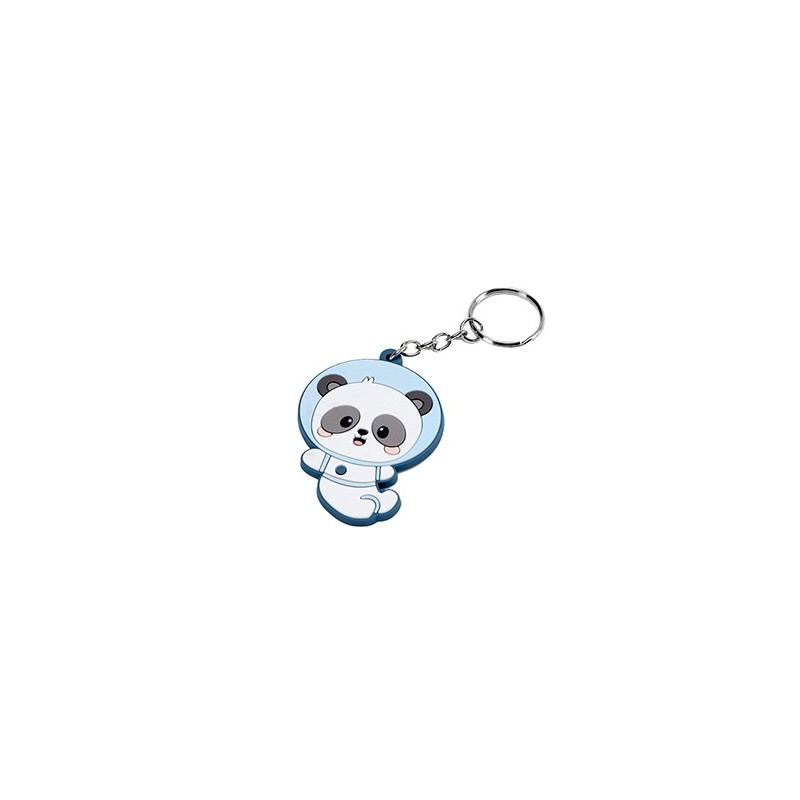 Llavero Identificativo de Silicona Pandas in Space | Tutete