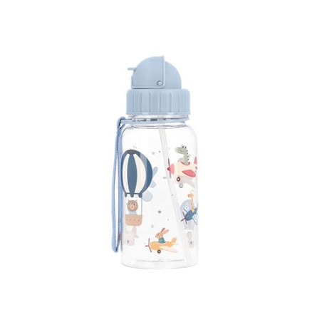 Botella de Tritán Infantil con Pajita Planes 500ml | Tutete