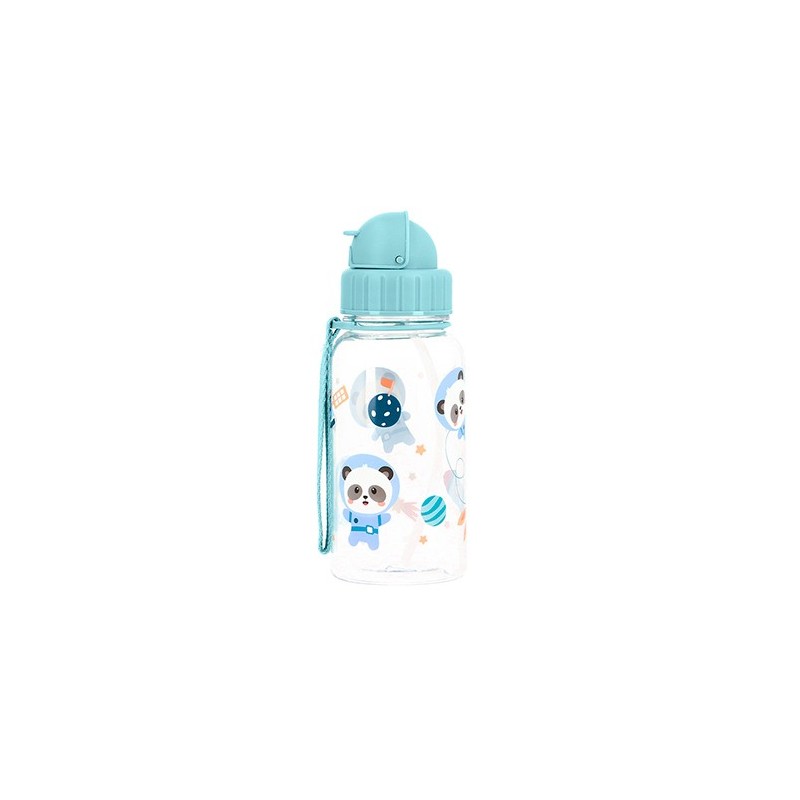 Botella de Tritán Infantil con Pajita Pandas in Space 500ml | Tutete Botella de Tritán Infantil con Pajita Pandas in Space 500ml | Tutete