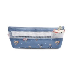 Bolsa neceser infantil para cepillo de dientes de Tutete, colección Planes, con base azul estampada con aviones y globos