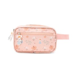 Neceser infantil de aseo de Tutete, modelo Mouse Fairies, en color rosa melocotón con estampado de ratoncitas hadas