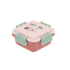 Caja de almuerzo grande infantil de Tutete, modelo The Wooden Boy, con base marrón estampada con el personaje de Pinocho