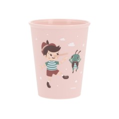Vaso infantil de aprendizaje de la colección The Wooden Boy de Tutete decorado con una ilustración central de Pinocho