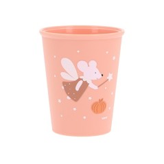 Vaso infantil de aprendizaje de la colección Mouse Fairies de Tutete decorado con una ilustración central de una ratita hada
