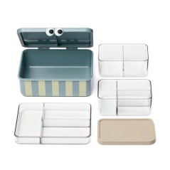 Fiambrera Bento Infantil Noui Noui 3 Bandejas Blue | La Comba