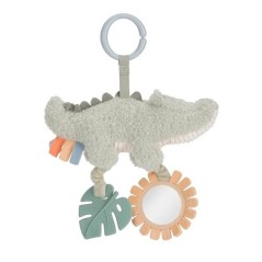 Juguete de actividades para colgar con forma de cocodrilo verde menta de Little Dutch, que incluye una anilla
