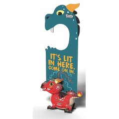 Colgador de Puerta Dragón Rojo Puzle 3D Eugy | La Comba Infantil