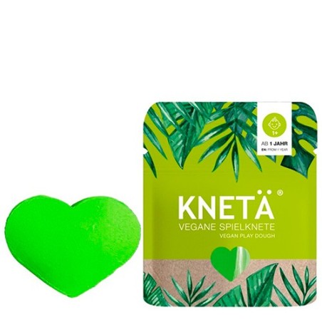 Bolsa ziplock de plastilina vegana artesanal de color verde primavera de la marca KNETÄ