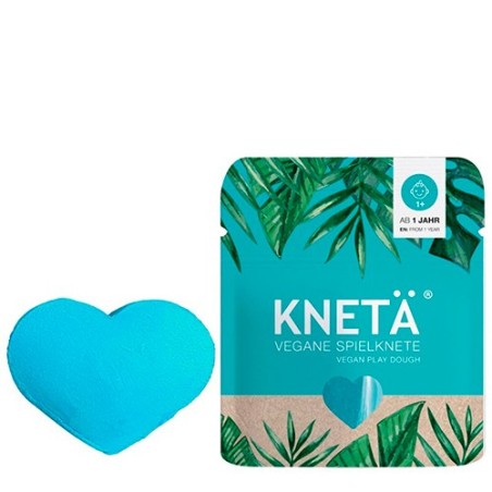 Bolsa ziplock de plastilina vegana artesanal de color turquesa claro de la marca KNETÄ.