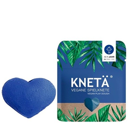 Bolsa ziplock de plastilina vegana artesanal de color azul de la marca KNETA.