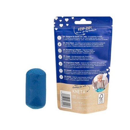 Plastilina Vegana Artesanal Azul Bolsa 100g | KNETÄ (1+ años)