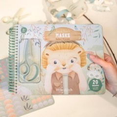 Libro Recorta y Pinta Máscaras Safari Little Dutch | La Comba Infantil