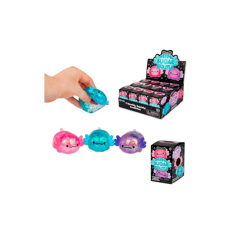 Juguete Sensorial Antiestrés Mini Ajolote de Azúcar Brillante Scrunchems  (3+ años)