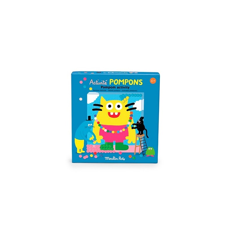 Kit de Manualidades Cuadro de Pompones Les Schmouks | Moulin Roty (3+ / 6+ años)