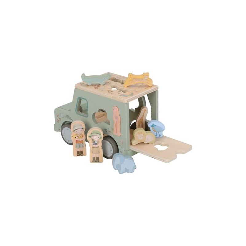 Coche de Madera Encajable de Formas Coche Safari FSC | Little Dutch (18+ meses)