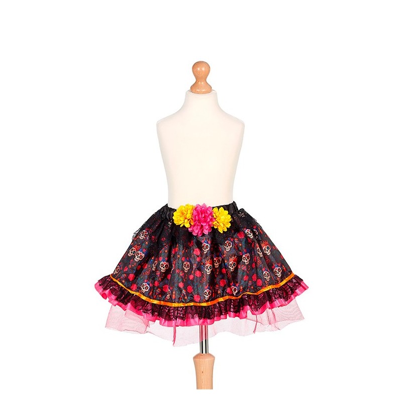Set de Disfraz de Catrina Marisol con Falda, Diadema con Velo y Antifaz (5-7 años) | Souza