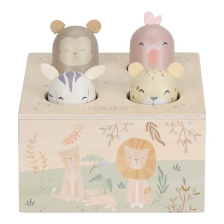 Pop-up de madera Safari Friends Little Dutch, desde 12 meses