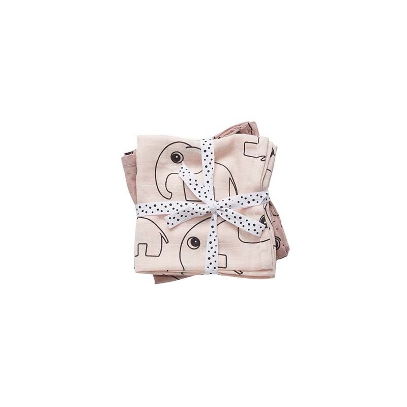 PACK 2 MUSELINAS MINI OZZO PINK