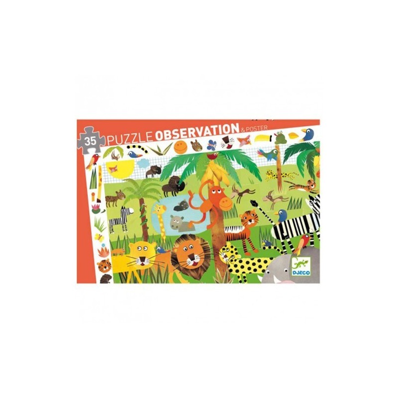 PUZZLE OBSERVACIÓN LA JUNGLA-35 PZAS. 3-5 AÑOS