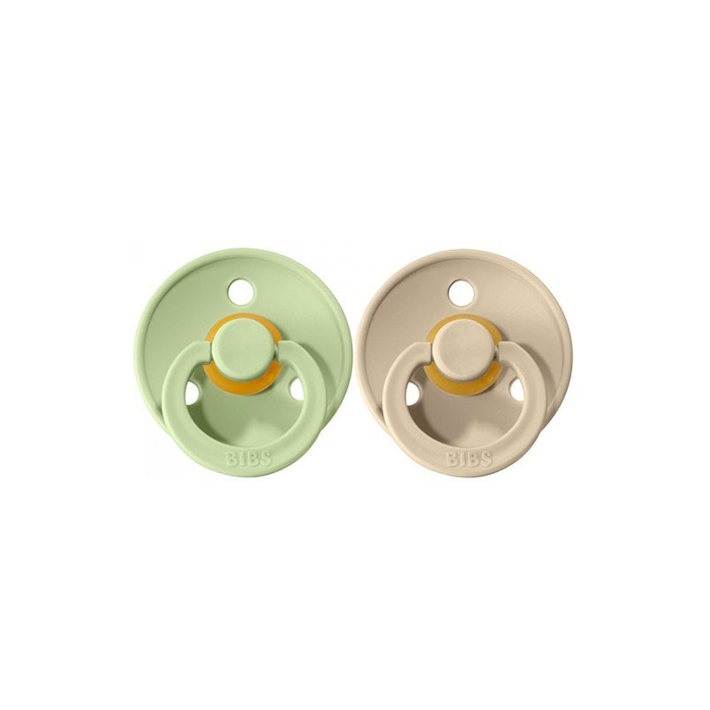 2 Chupetes BIBS Colours Sand/Pistachio 0-6 2 Chupetes BIBS Colours Sand/Pistachio 0-6