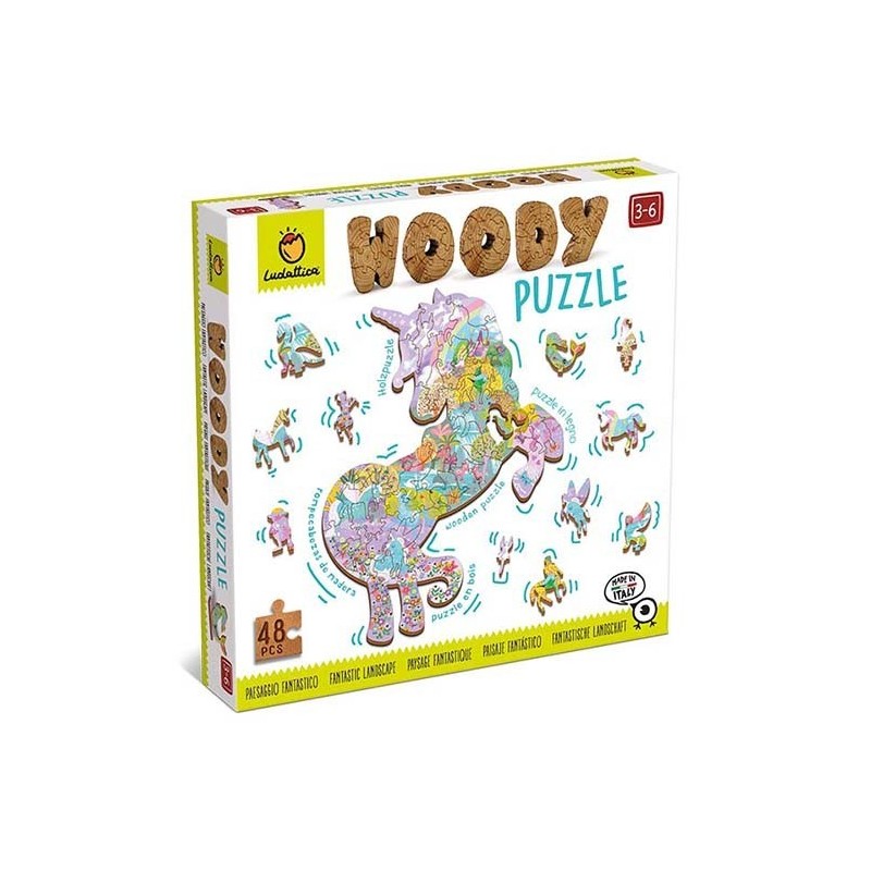 PUZZLE WOODY UNICORNIO 48 PZS