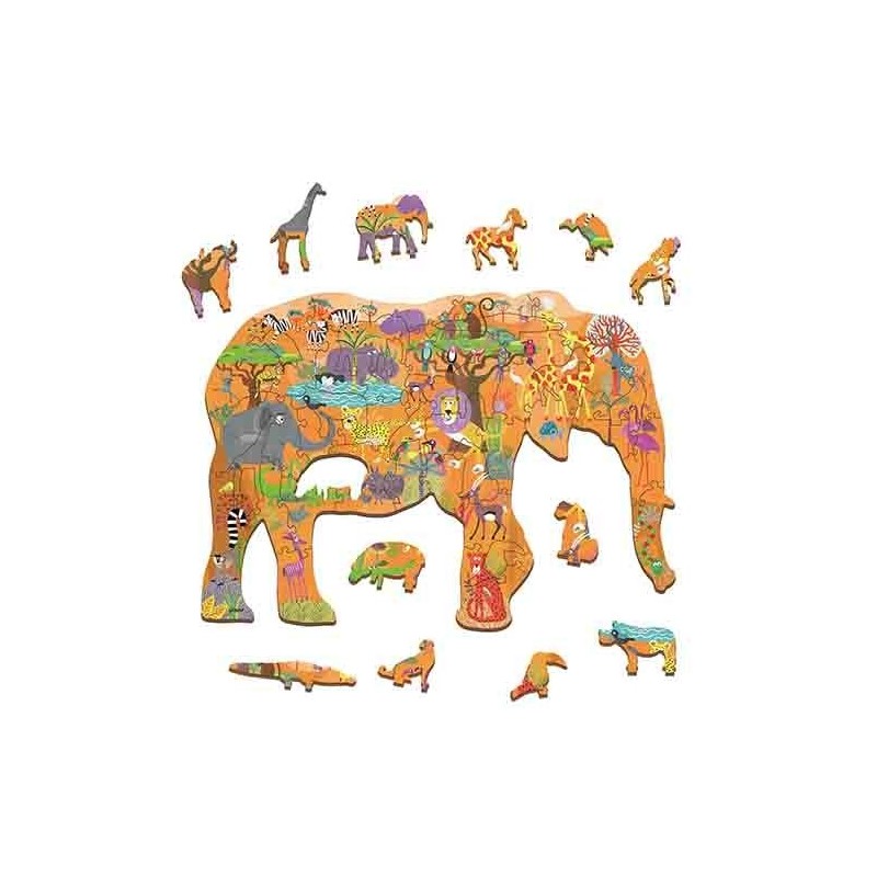 PUZZLE WOODY ELEFANTE 48 PZS