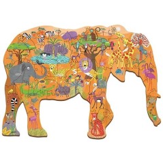 PUZZLE WOODY ELEFANTE 48 PZS