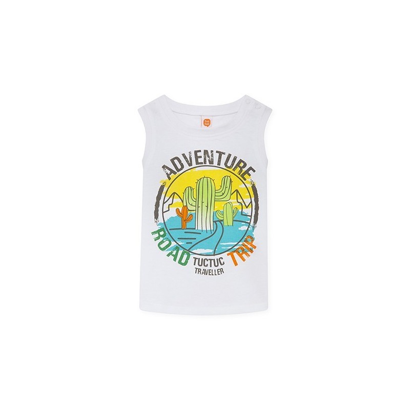 CAMISETA TIRANTES BLANCA FUNCACTUS