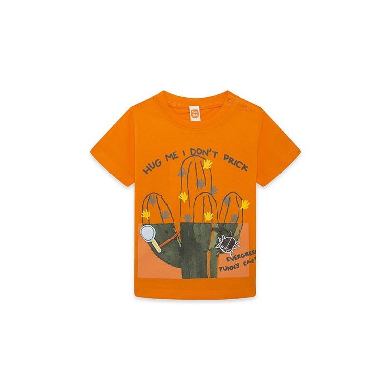 CAMISETA ESTAMPADA NARANJA FUNCACTUS