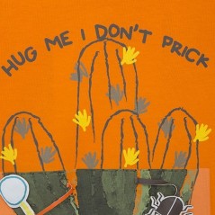 CAMISETA ESTAMPADA NARANJA FUNCACTUS