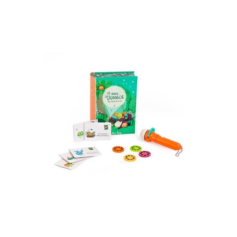 LIBRO LINTERNA PROYECTOR HISTORIAS JUNGLA