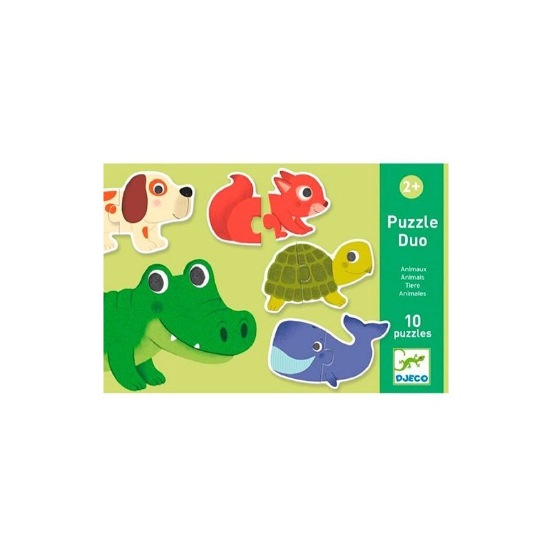 PUZZLE DUO ANIMALES +2 AÑOS