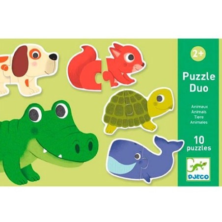 PUZZLE DUO ANIMALES +2 AÑOS