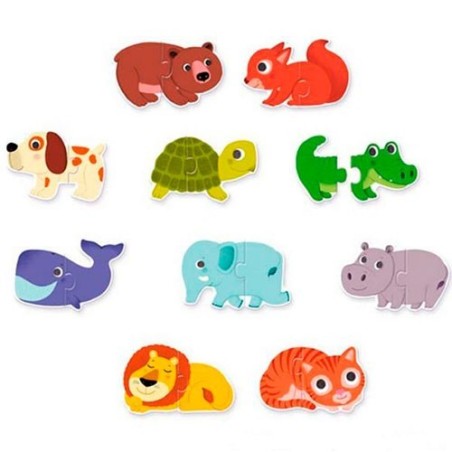 PUZZLE DUO ANIMALES +2 AÑOS