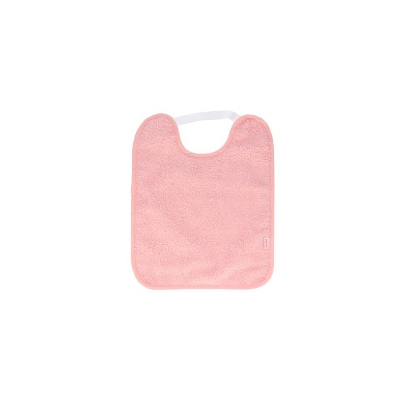 Babero rizo rosa con goma