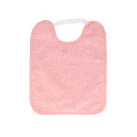 Babero rizo rosa con goma