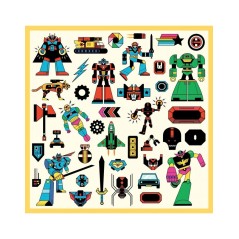 Pegatinas Robots +4 A
