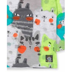 Camiseta punto gris Cattitude