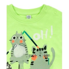 Camiseta punto amarillo Cattitude